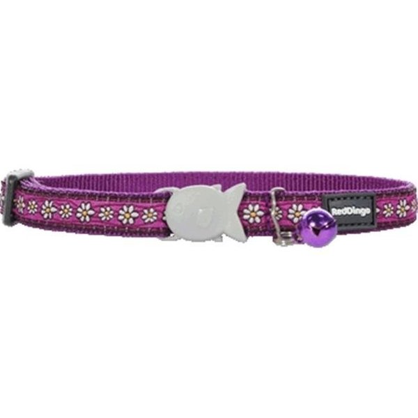 Red Dingo Red Dingo CC-DC-PU-SM Cat Collar Design Daisy Chain Purple CC-DC-PU-SM